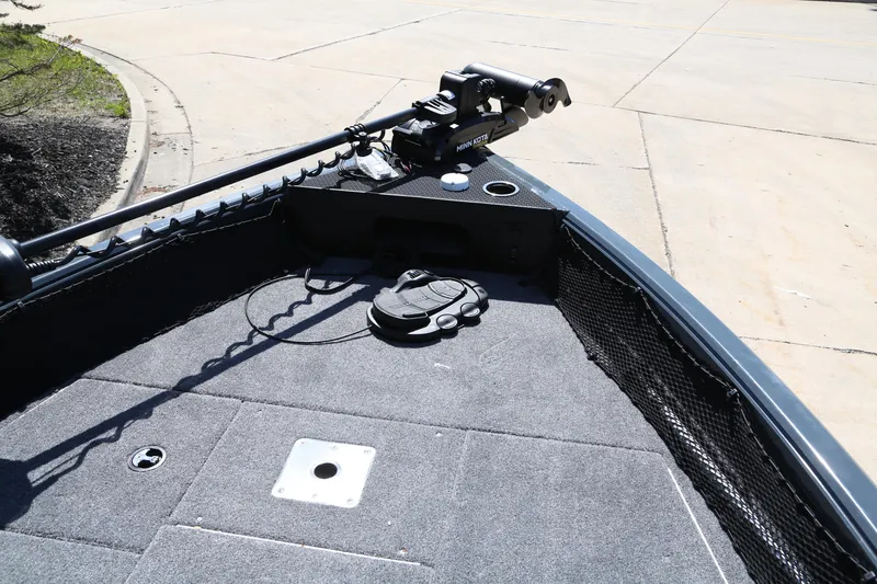 Slide: The Image of 2024 Ranger VS1682SC Angler boat deck with mounted equipment. - 3