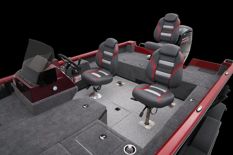 Slide: The Image of 2024 Ranger VS1682SC Angler boat interior with seating and console. - 32