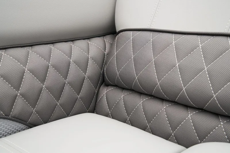 Slide: The Image of 2024 Ranger Reata 223F interior with diamond-stitched upholstery. - 47