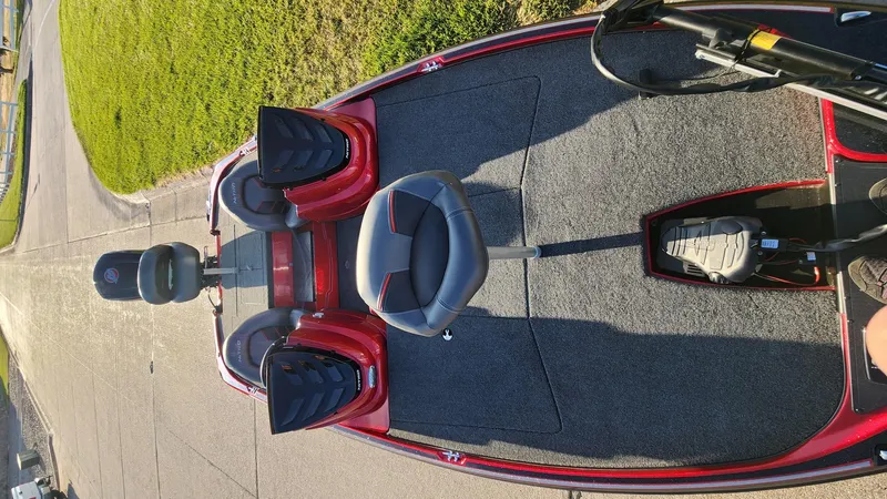 Slide: The Image of 2024 Nitro Z17 fishing boat with seating and storage compartments. - 5