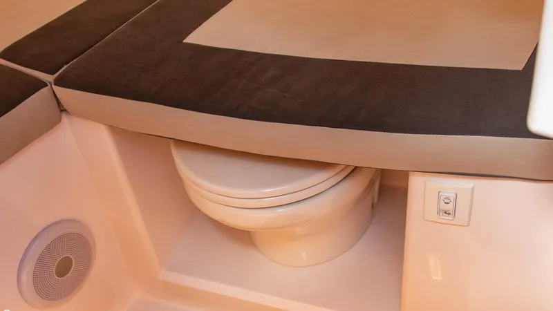 Slide: The Image of Interior of 2023 Alfastreet 23 Cabin Electric boat with hidden toilet. - 28