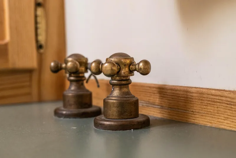 Slide: The Image of Vintage brass fixtures on a 2009 Custom Gartside Downeast Cruiser. - 25