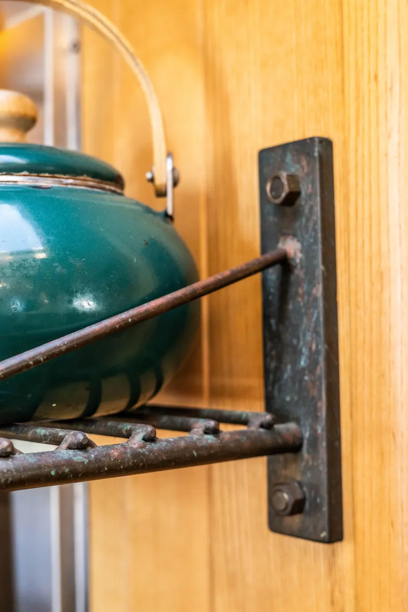 Slide: The Image of Close-up of a kettle on a Custom Gartside Downeast Cruiser, 2009. - 27