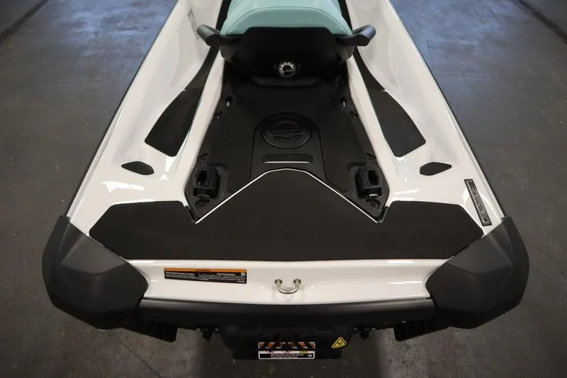 Slide: The Image of 2025 Sea-Doo GTI 130 rear view, showcasing sleek design and seating. - 18