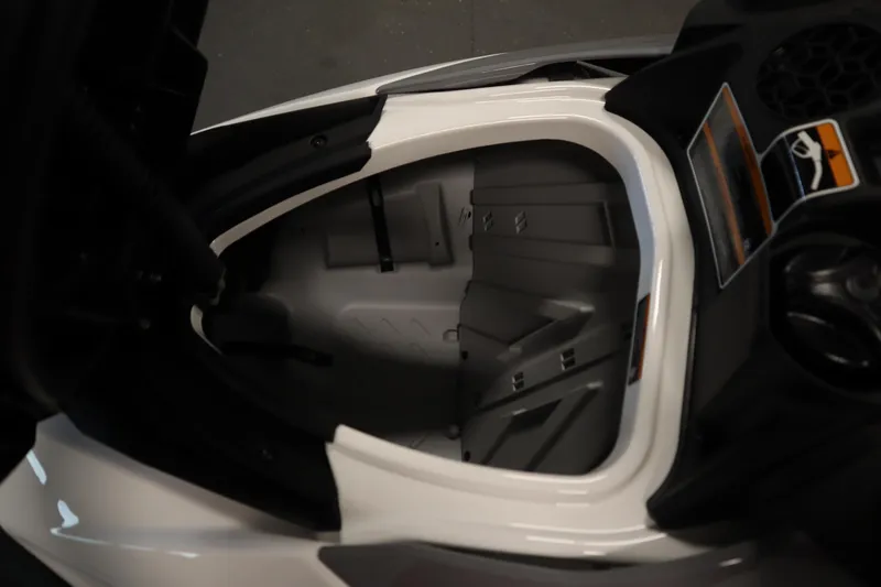 Slide: The Image of 2025 Sea-Doo GTI™ 130 storage compartment, showcasing spacious interior design. - 6