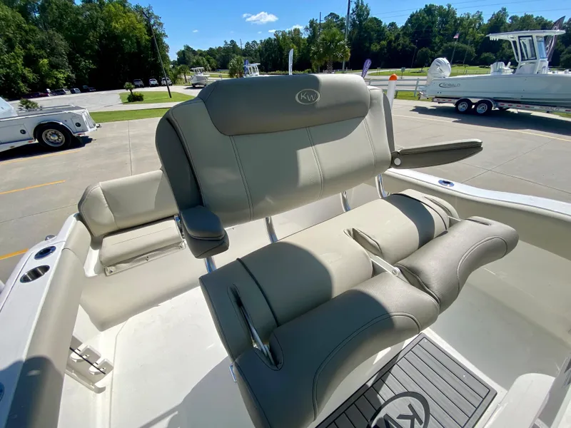 Slide: The Image of 2024 Key West 219 FS boat with comfortable seating and modern design. - 11