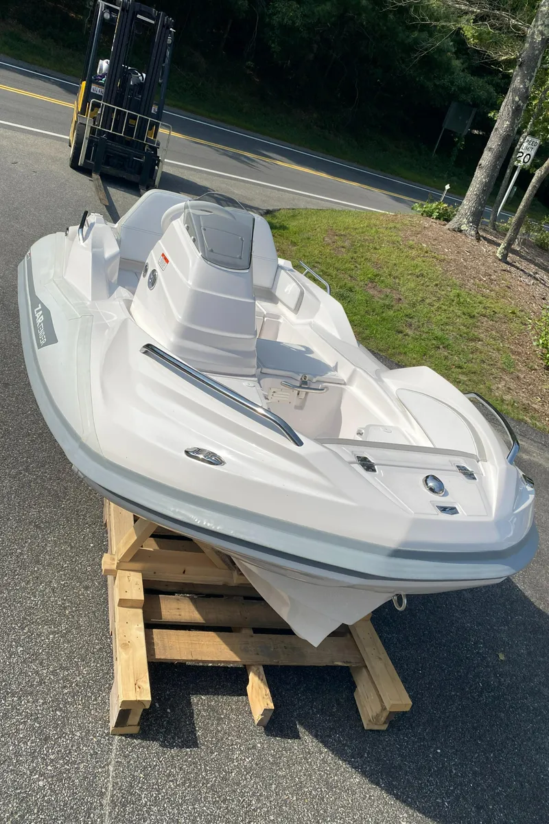 Slide: The Image of 2024 Zar Formenti TENDER ZF-1 boat on wooden pallet, outdoor display. - 5
