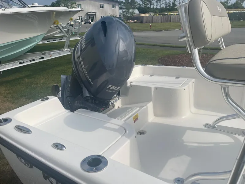Slide: The Image of 2024 Key West 1720 Center Console boat with Yamaha 90 outboard motor. - 3