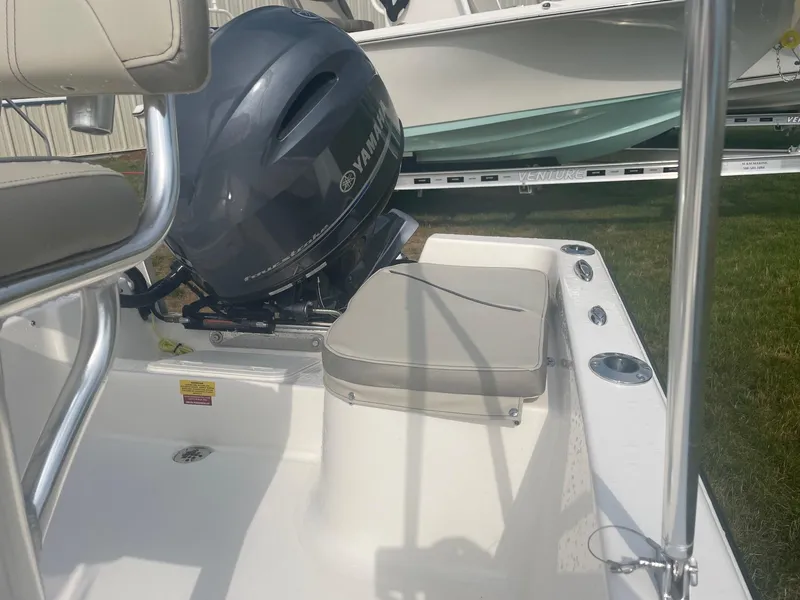 Slide: The Image of 2024 Key West 1720 Center Console boat with Yamaha outboard motor. - 5