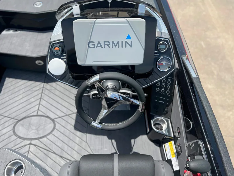 Slide: The Image of 2024 Vexus VX 20 boat dashboard with Garmin navigation system. - 5