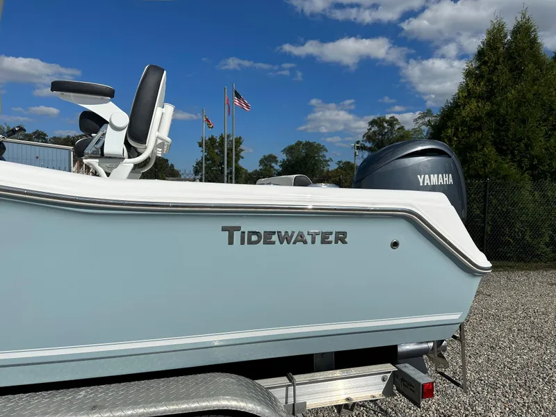 Slide: The Image of 2024 Tidewater 210 CC Adventure boat with Yamaha engine on trailer. - 3