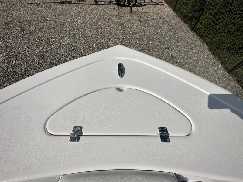 Slide: The Image of 2024 Tidewater 210 CC Adventure boat bow storage compartment. - 5