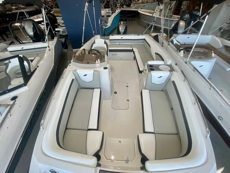 Slide: The Image of 2024 Starcraft SVX 191 boat interior with spacious seating and modern design. - 26