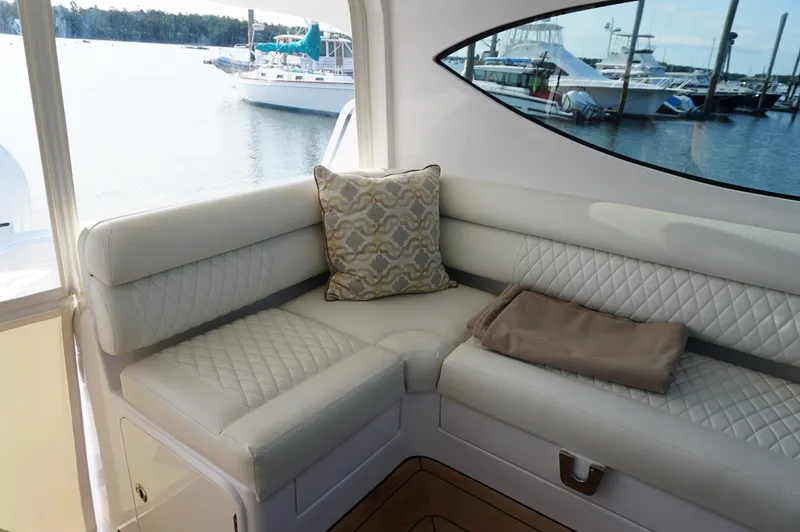 Slide: The Image of Luxurious seating area on Jupiter 41 SB yacht, 2021 model. - 15