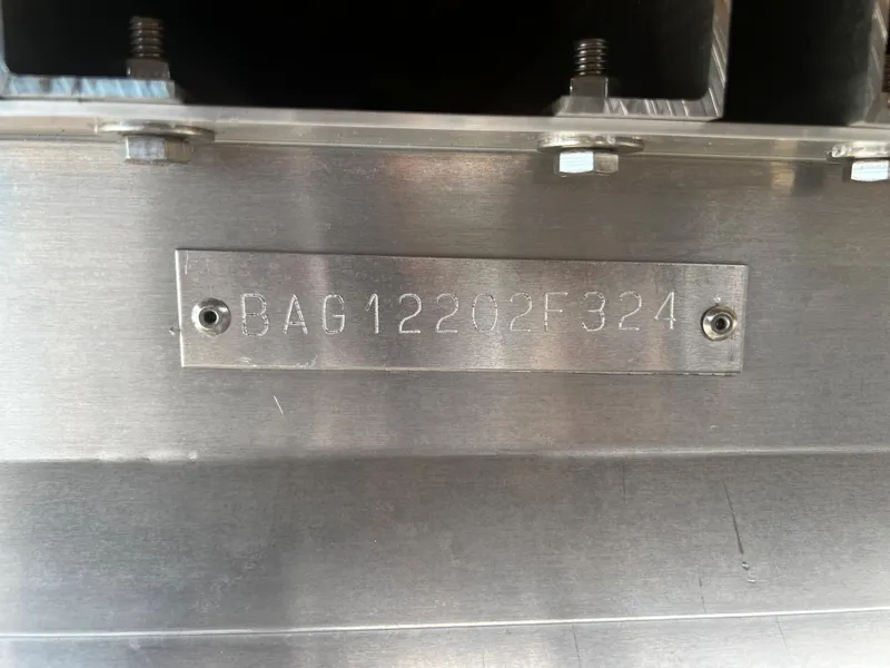 Slide: The Image of 2024 Bentley Pontoons LE 18 hull identification number (HIN) plate. - 17