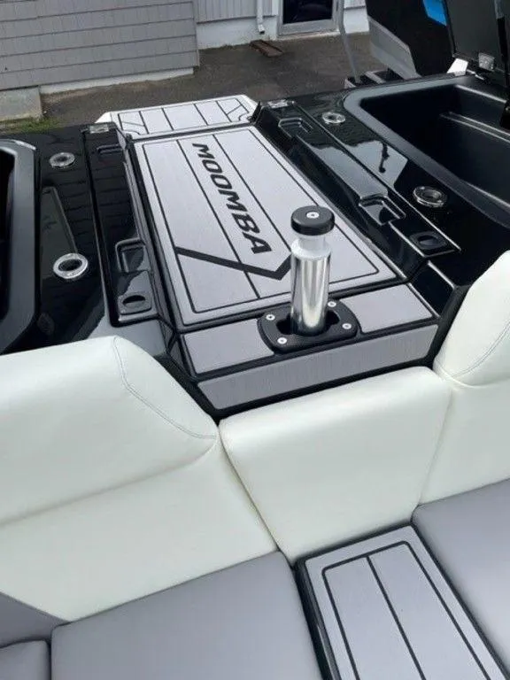 Slide: The Image of 2024 Moomba Craz boat interior with sleek seating and modern design. - 20