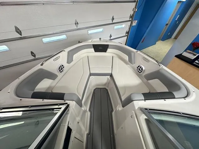Slide: The Image of 2024 Chaparral 21 SSi boat interior with spacious seating and modern design. - 8