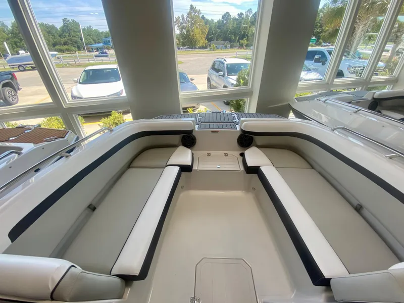 Slide: The Image of 2024 Starcraft SVX 191 boat interior with spacious seating and modern design. - 18