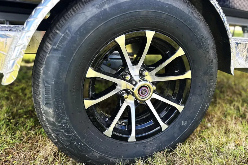 Slide: The Image of Close-up of Avid 19 FSX 2026 model wheel with shiny alloy rim on grass. - 17