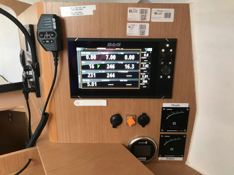 Slide: The Image of 2023 Jeanneau Sun Fast 3300 navigation panel with B&G display and controls. - 20