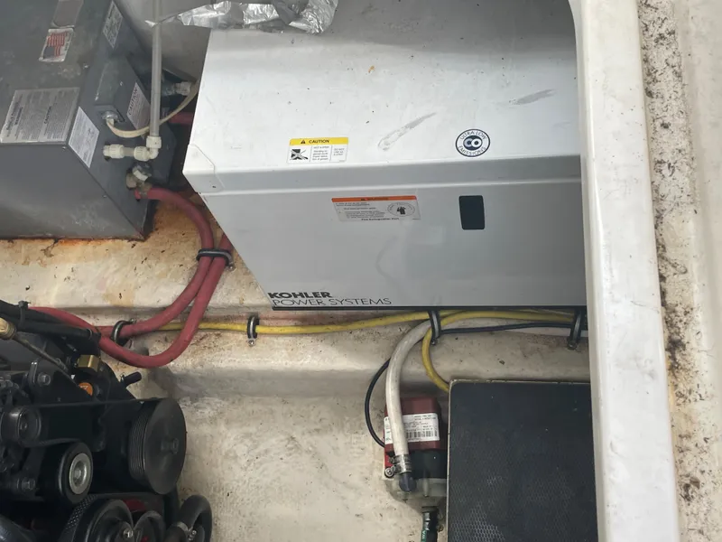 Slide: The Image of 2007 Chaparral 330 Signature engine compartment with Kohler power system. - 21