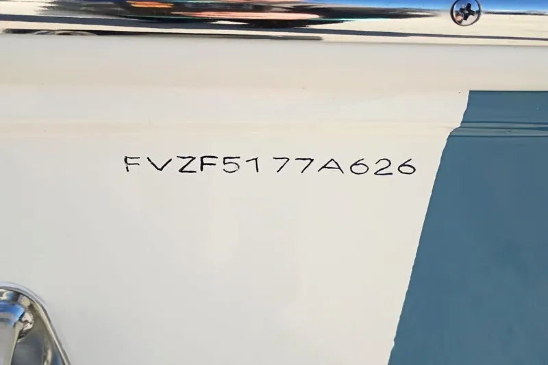 Slide: The Image of 2026 Pioneer 180 Sportfish boat hull identification number FVZF5177A626. - 30