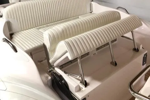 Slide: The Image of 2024 Zar Formenti 53 boat with white leather seating. - 7