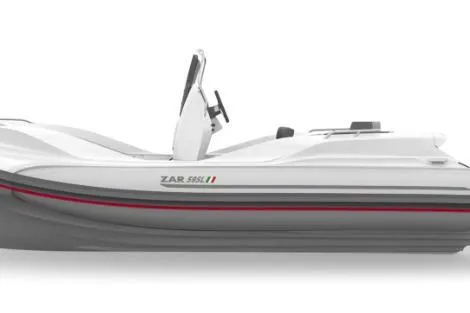 Slide: The Image of 2024 Zar Formenti 59 SL boat, sleek white design with modern features. - 10