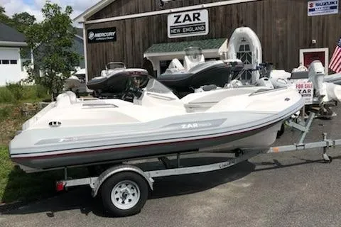 Slide: The Image of 2024 Zar Formenti Tender ZF-5 boat on a trailer at a dealership. - 9