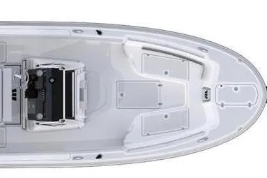 Slide: The Image of Aerial view of 2026 Wellcraft 243 Fisherman boat deck. - 8