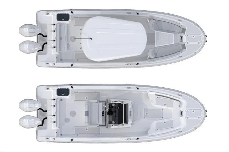 Slide: The Image of Top view of Wellcraft 243 Fisherman 2026 boat layout. - 9
