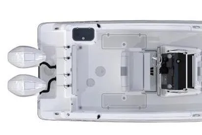 Slide: The Image of Aerial view of Wellcraft 243 Fisherman boat, 2026 model. - 7