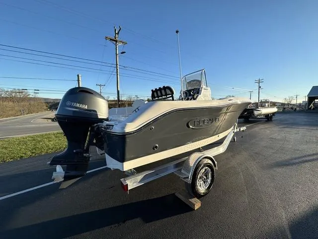 Slide: The Image of 2024 Robalo R180 boat on trailer with Yamaha outboard motor. - 4