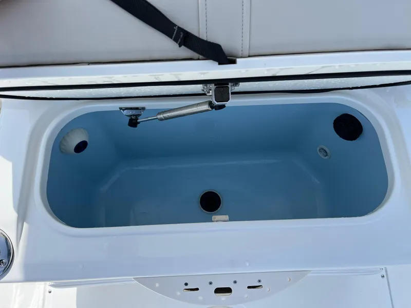 Slide: The Image of Livewell compartment on a 2024 Boston Whaler 210 Montauk boat. - 15