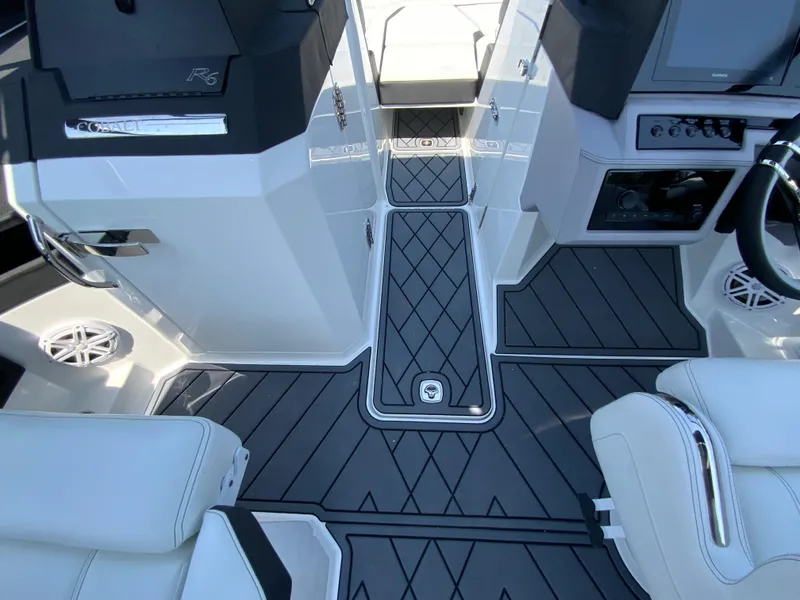 Slide: The Image of 2025 Cobalt R6 Outboard interior with sleek, modern design and comfortable seating. - 34