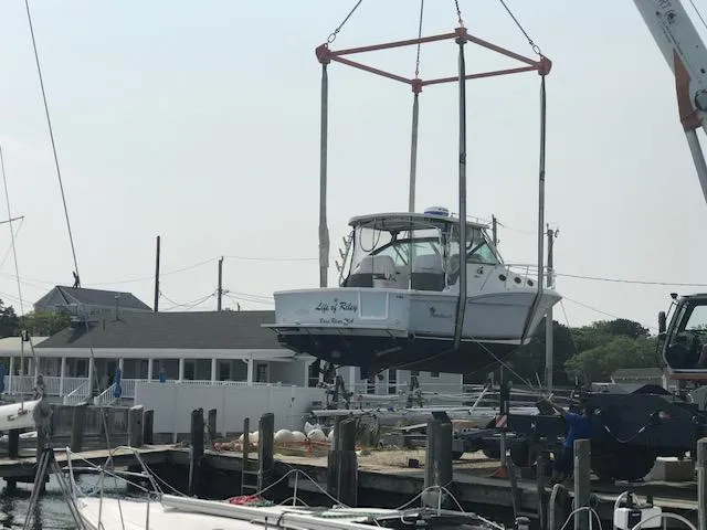 Slide: The Image of 2004 Wellcraft 330 Coastal with Furuno radar under cloudy sky. - 25