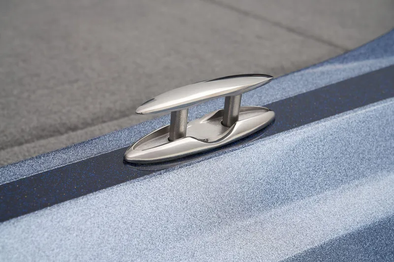 Slide: The Image of 2024 Nitro Z18 Pro boat cleat on metallic blue surface. - 23