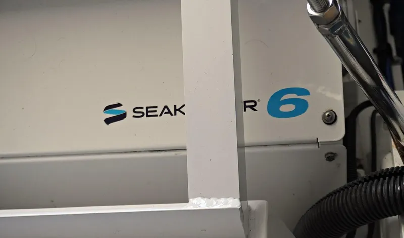 Slide: The Image of Close-up of Henriques 42EXHT 2022 model with Seakeeper 6 stabilizer. - 34