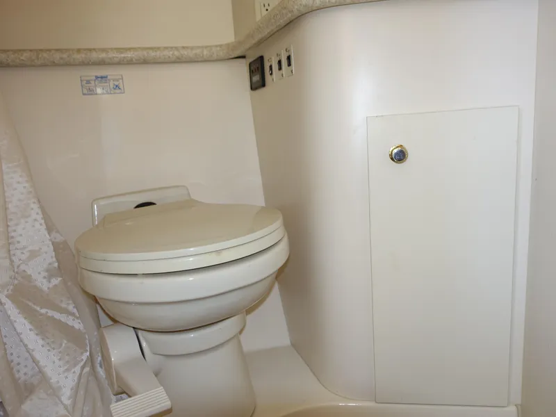Slide: The Image of Bathroom interior of 2000 Carver 406 Aft Cabin Motor Yacht. - 22
