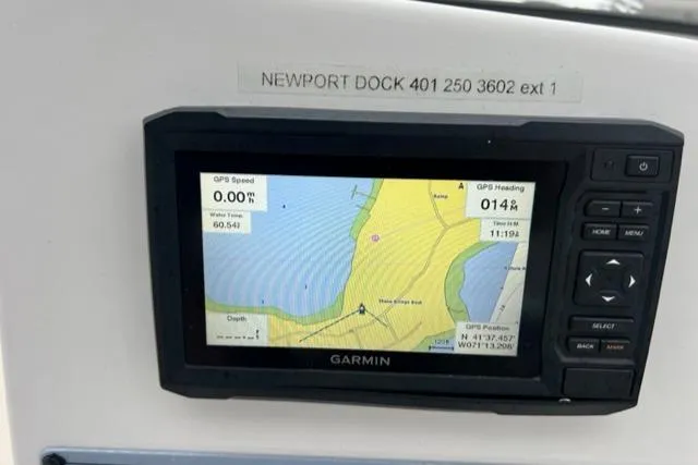 Slide: The Image of Garmin GPS display on 2020 Key West 239 DFS boat showing navigation map. - 10