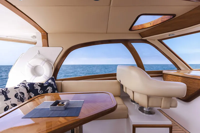 Slide: The Image of Interior of 2014 San Juan Open Express Cruiser with ocean view. - 1
