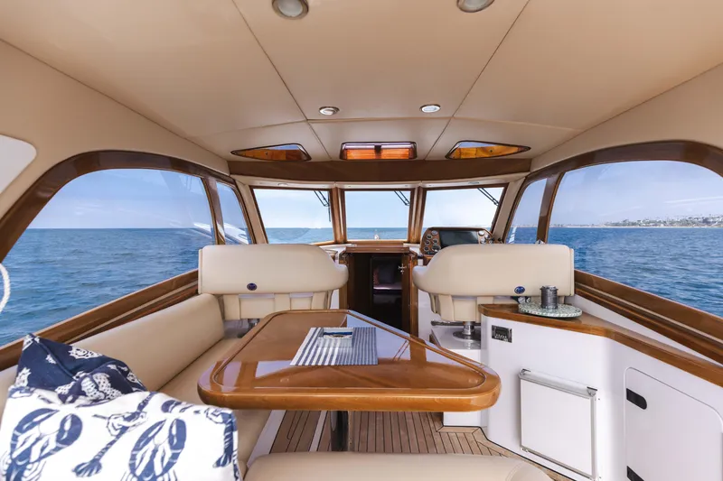 Slide: The Image of Interior of 2014 San Juan Open Express Cruiser with ocean view. - 9