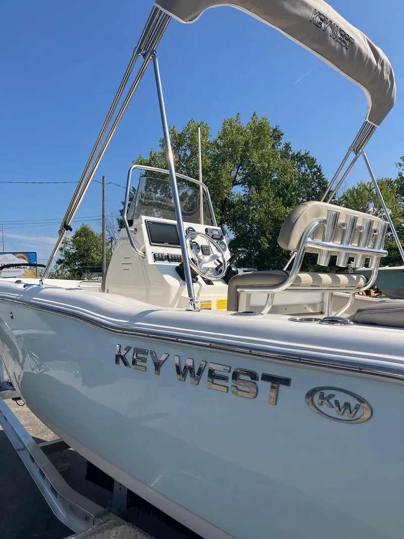 Slide: The Image of 2024 Key West 203 FS boat with sleek design and modern features. - 4