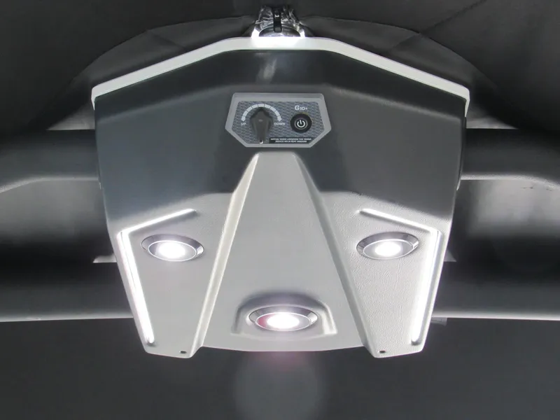 Slide: The Image of 2024 Malibu 23 LSV boat interior lighting and control panel. - 16