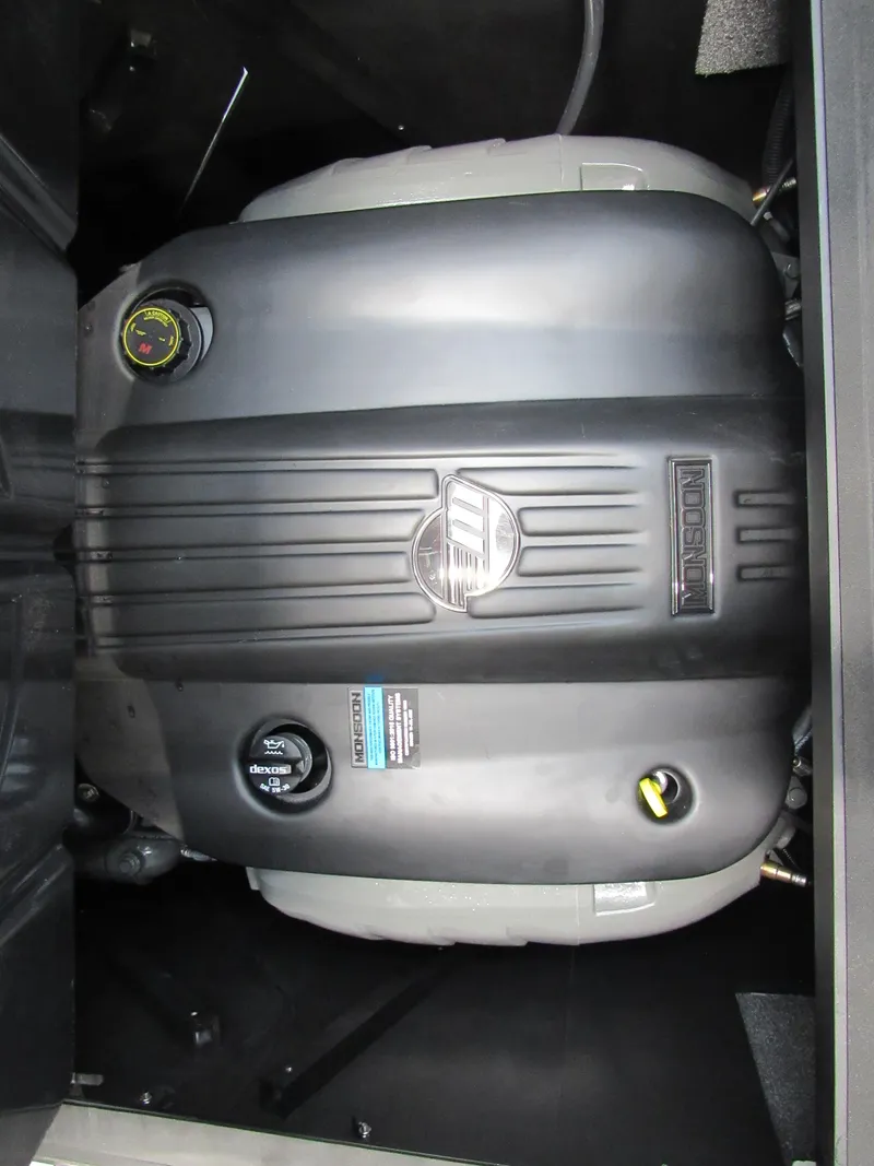 Slide: The Image of 2024 Malibu 23 LSV engine, top view, showcasing sleek design and components. - 22