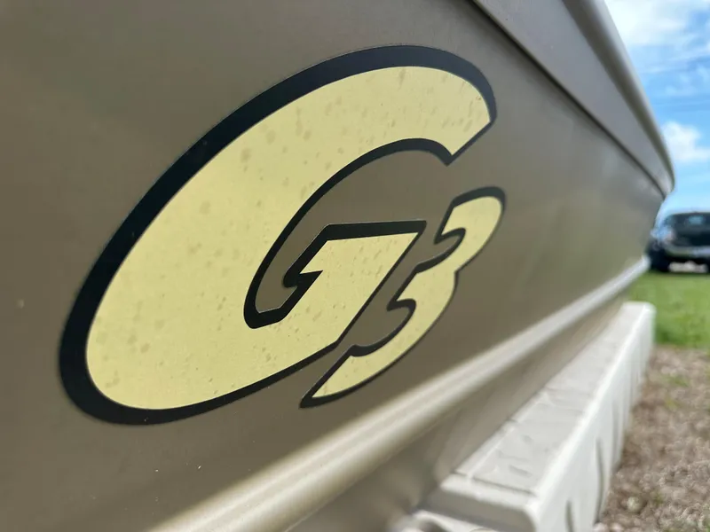 Slide: The Image of Close-up of 2023 G3 1652 VBW boat logo on the side. - 2