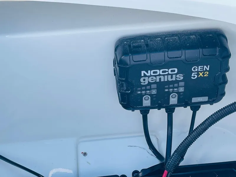 Slide: The Image of NOCO Genius GEN 5X2 charger in 2024 Tahoe 2150 CC boat. - 42
