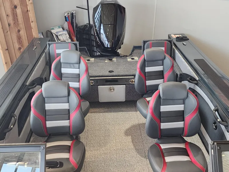 Slide: The Image of 2024 Ranger VX1888 WT boat interior with four stylish seats and modern design. - 9