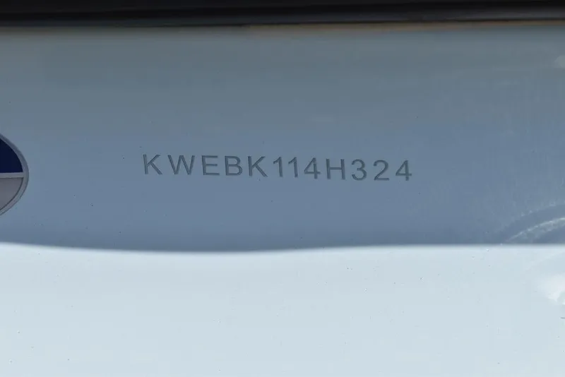 Slide: The Image of 2024 Key West 179 FS boat hull identification number (HIN) close-up. - 37