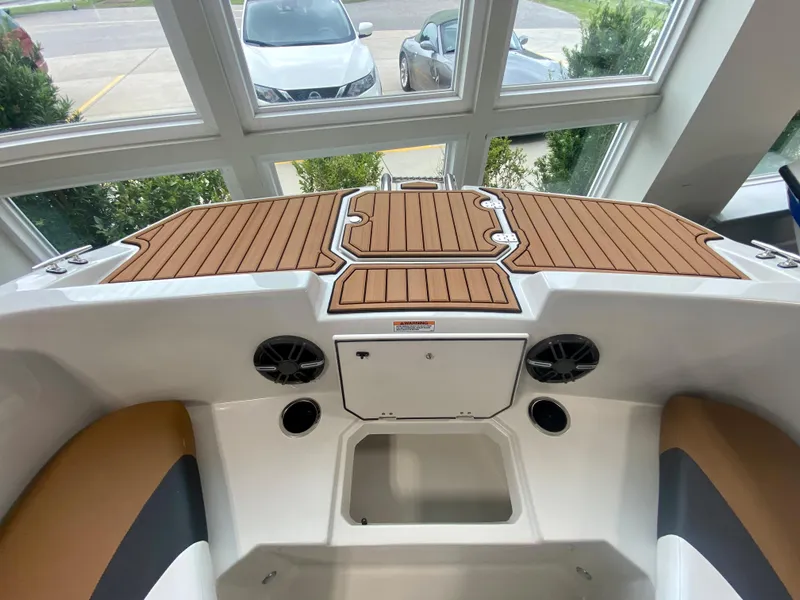 Slide: The Image of 2026 Starcraft SVX 171 boat interior with teak deck and modern design. - 21